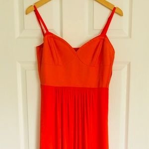 BCBG floor length dress.